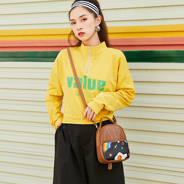 Új modell eco bőrből készült gyerektáska-hátizsák lányoknak