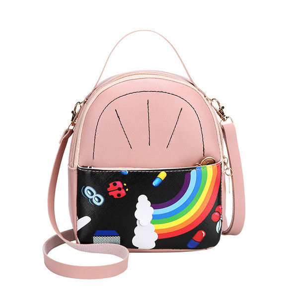 Új modell eco bőrből készült gyerektáska-hátizsák lányoknak