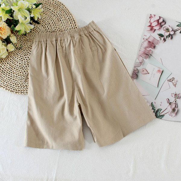 Ikdienas sieviešu šorti ar augstu vidukli un saitēm