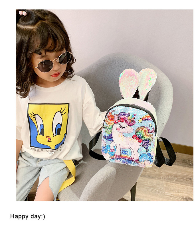 Jauna modeļa bērnu mugursoma ar 3D elementiem un fliteriem meitenēm