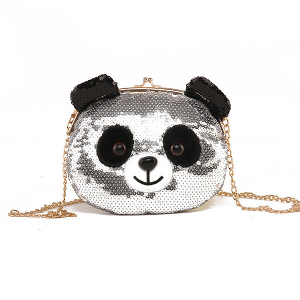 Kis gyermektáska fém lánccal és flitterekkel