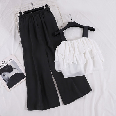 Sieviešu garo bikšu komplekts ar augstu vidukli un čokurošanos