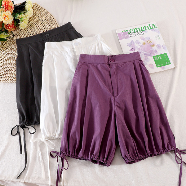 Ikdienas sieviešu bikses ar augstu vidukli un saitēm