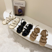 Uus mudel ökonahast naiste sandaalid metallelementidega