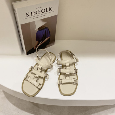 Uus mudel ökonahast naiste sandaalid metallelementidega