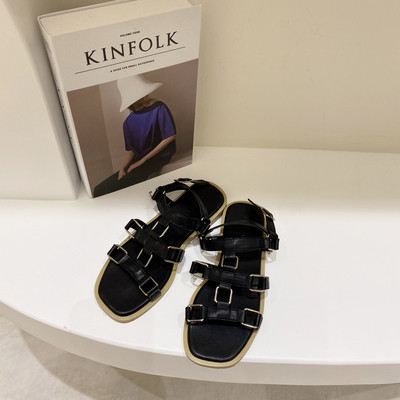 Uus mudel ökonahast naiste sandaalid metallelementidega