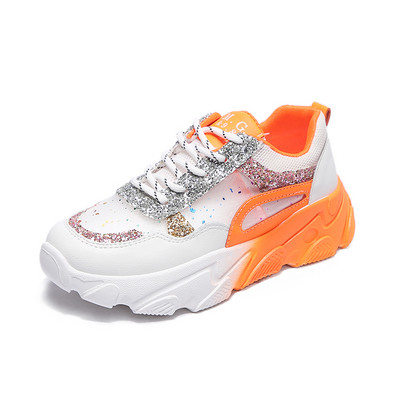 Női tornacipő ÚJ modell fűzős, fényes hatású