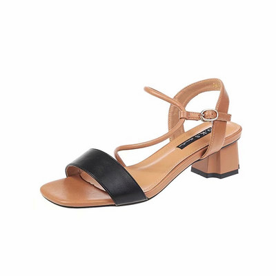 Sieviešu ikdienas sandales ar zemu 3,5 cm biezu papēdi