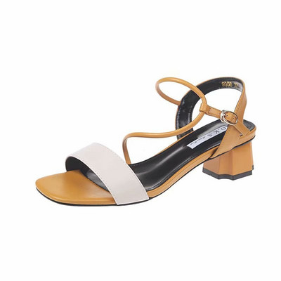 Sieviešu ikdienas sandales ar zemu 3,5 cm biezu papēdi