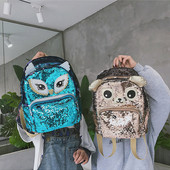 Új modell gyerek hátizsák flitterekkel, diákok számára