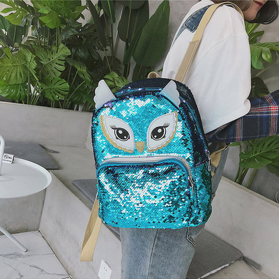 Új modell gyerek hátizsák flitterekkel, diákok számára