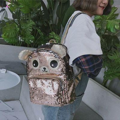 Új modell gyerek hátizsák flitterekkel, diákok számára