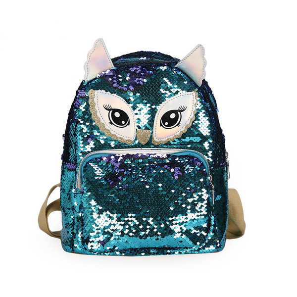 Új modell gyerek hátizsák flitterekkel, diákok számára