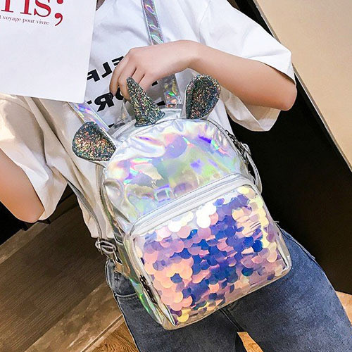 Skolēniem piemērota jauna modeļa bērnu mugursoma ar fliteriem un 3D elementu