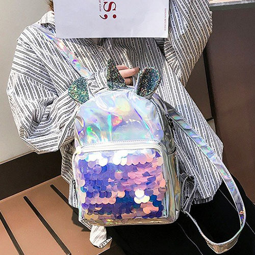 Skolēniem piemērota jauna modeļa bērnu mugursoma ar fliteriem un 3D elementu