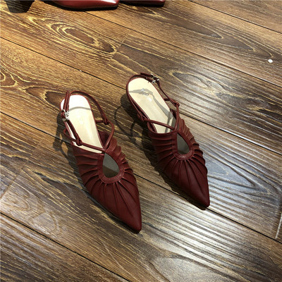 Sieviešu smailas eko ādas sandales