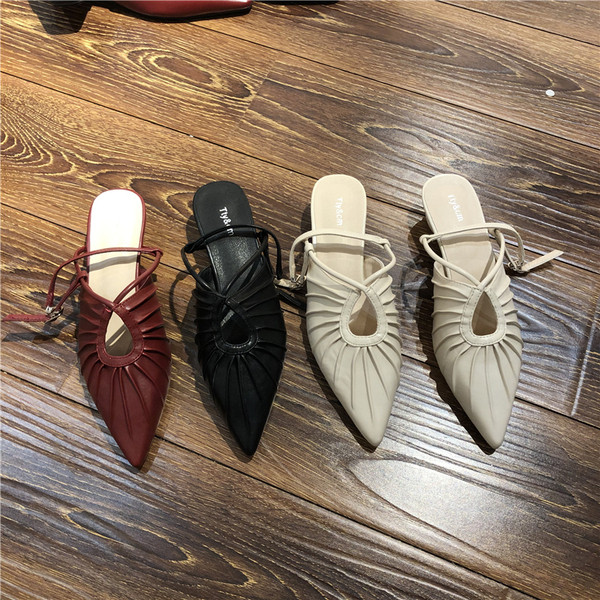 Sieviešu smailas eko ādas sandales