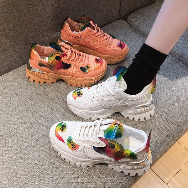 Női alkalmi tornacipő színes mintával