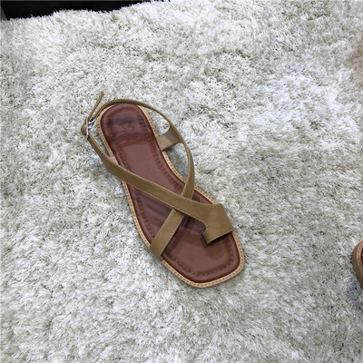 Eko-nahast valmistatud vabaaja madalad sandaalid