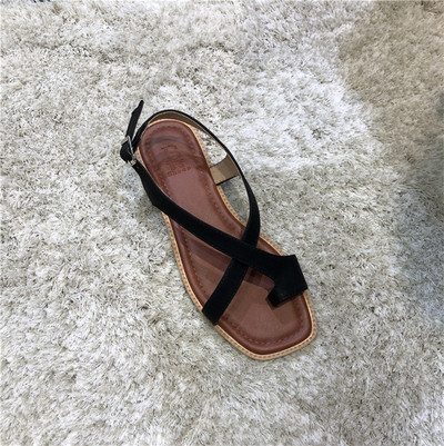 Eko-nahast valmistatud vabaaja madalad sandaalid