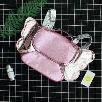 Модерна детска раница за момичета с 3D елемент в розов цвят