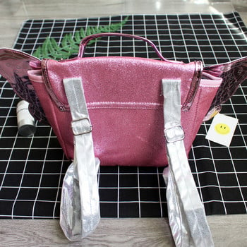 Модерна детска раница за момичета с 3D елемент в розов цвят