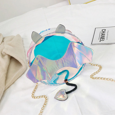 Jauna modeļa sieviešu silikona soma ar metāla ķēdīti