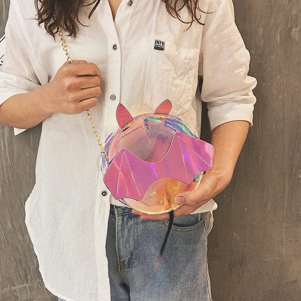 Jauna modeļa sieviešu silikona soma ar metāla ķēdīti