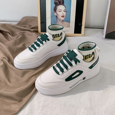 Sporta un ikdienas sieviešu kedas ar mežģīnēm un biezu zoli