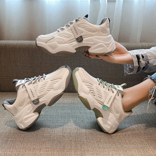 Modern női tavaszi-őszi tornacipő ökobőr fűzővel