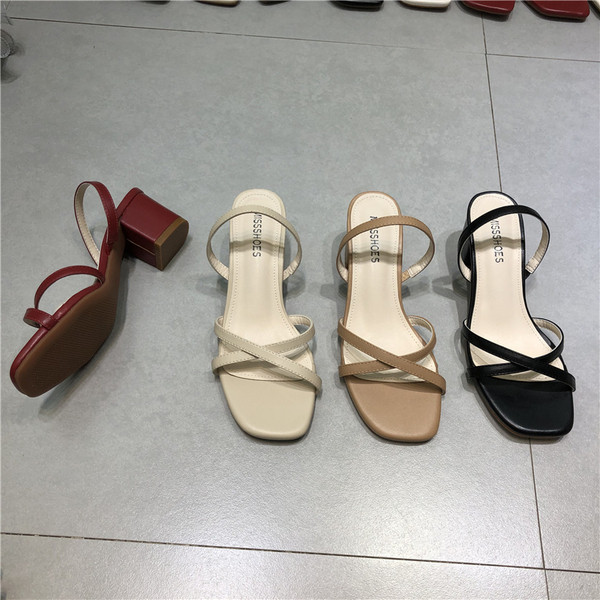 Ženske sandale sa tankim remenčićima i petom