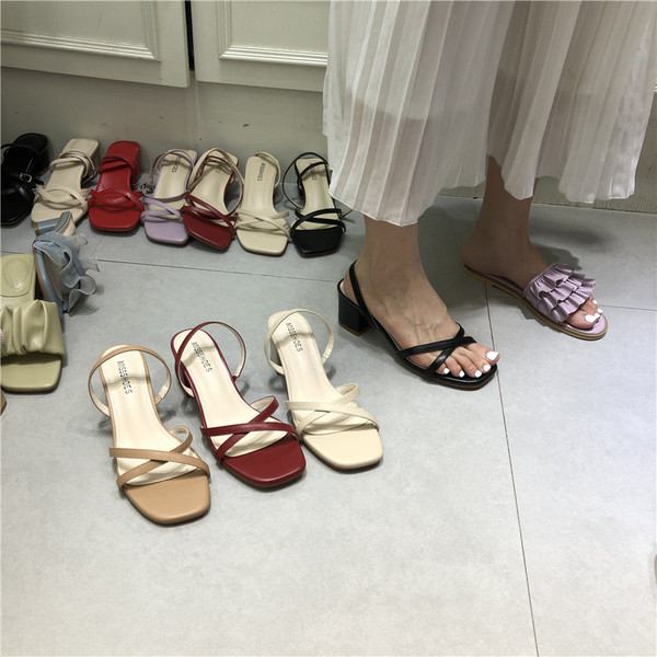 Ženske sandale sa tankim remenčićima i petom