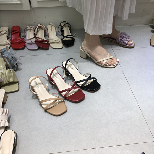 Ženske sandale sa tankim remenčićima i petom