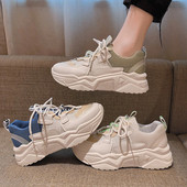 Ikdienas sieviešu kedas ar mežģīnēm un plakanu zoli trīs krāsās