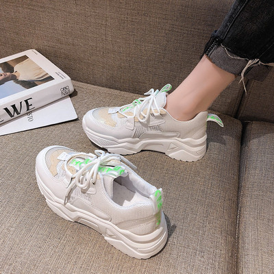 Ikdienas sieviešu kedas ar mežģīnēm un plakanu zoli trīs krāsās