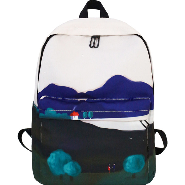 Sieviešu sporta mugursoma retro stilā ar aplikāciju