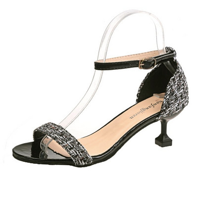 Modernas sieviešu sandales ar plānu 5 cm papēdi