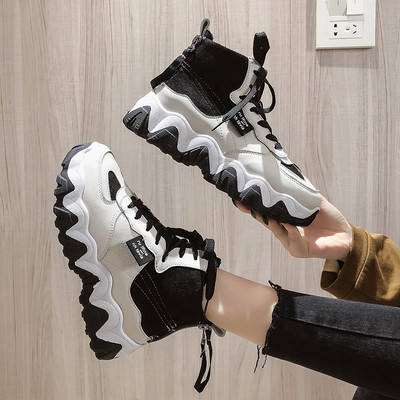 Ikdienas sieviešu augstās kedas ar mežģīnēm vairākās krāsās