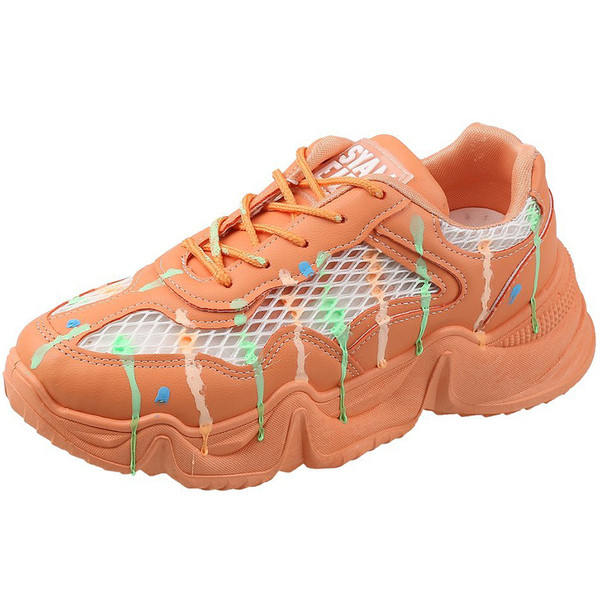 Modernas sieviešu kedas ar mežģīnēm un krāsainu rakstu