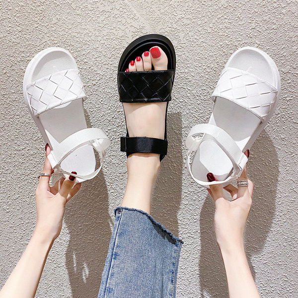 Ikdienas sieviešu sandales ar 5 cm platformu - eko āda