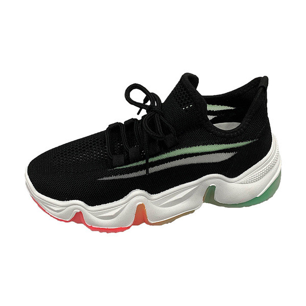 Sieviešu kedas ar rupju krāsainu zoli un šņorēm