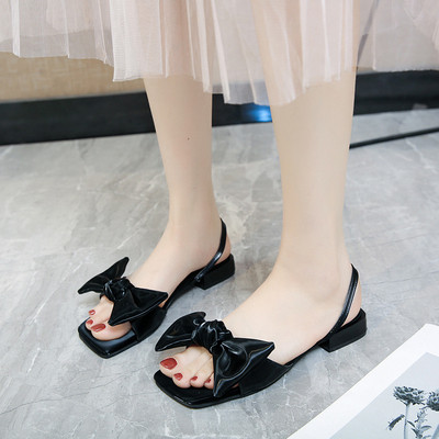 Ikdienas sieviešu sandales no eko ādas ar lentīti