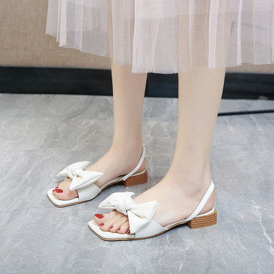 Ikdienas sieviešu sandales no eko ādas ar lentīti