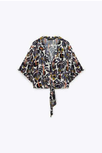 Naiste lillemustriga lühike särk ja püksid