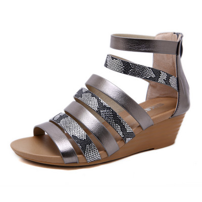 Modernas vasaras sandales ar lencēm un rāvējslēdzēju - lieli izmēri