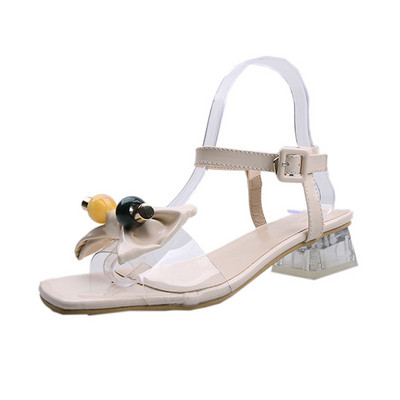 Modernas sieviešu sandales ar siksniņu un lentīti no eko ādas