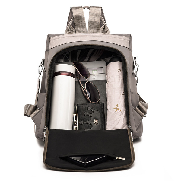 Jauna modeļa sieviešu mugursoma ar kabatām priekšpusē - piemērota ceļojumiem