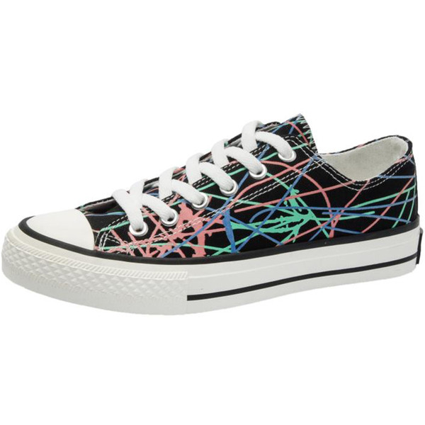 Ikdienas sieviešu kedas ar krāsainu rakstu un saitēm