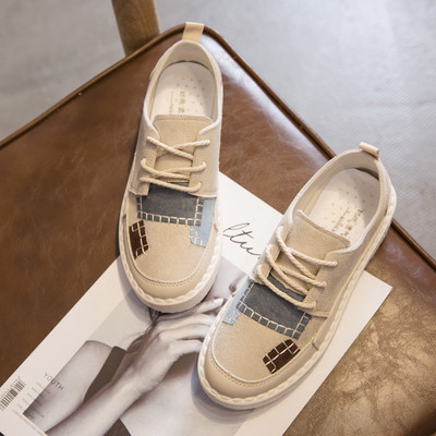 JAUNS sieviešu tekstila kedu modelis ar šņorēm un biezu zoli