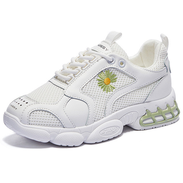 Σύγχρονα γυναικεία αθλητικά παπούτσια με κεντήματα λουλουδιών